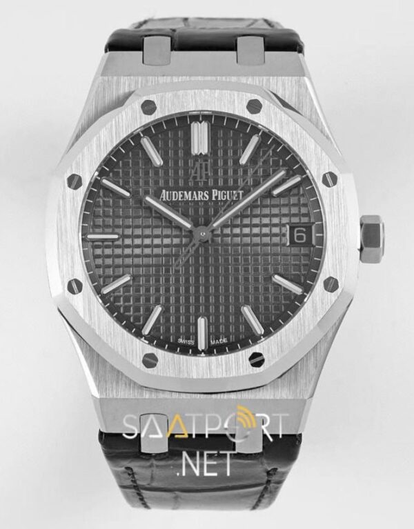 Audemas Piguet 15500 Gri Kadran Deri Kordon Super Clone Eta V3