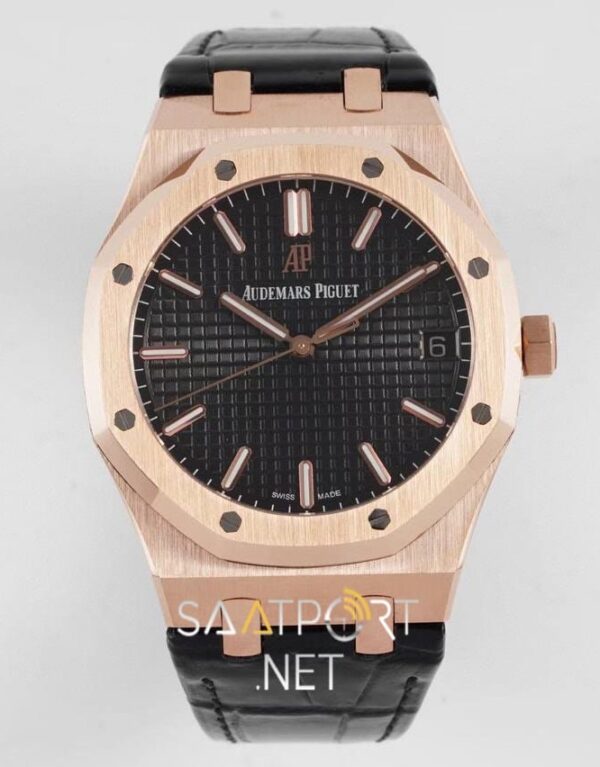 Audemas Piguet 15500 Rose Gold Deri Kordon Super Clone Eta V3