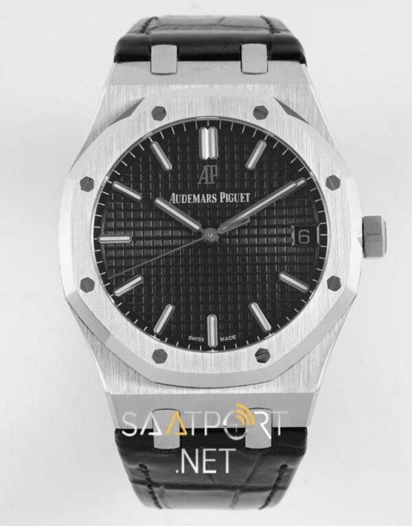 Audemas Piguet 15500 Siyah Kadran Deri Kordon Super Clone Eta V3
