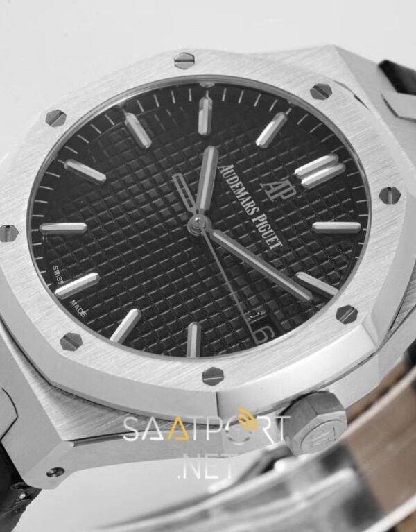 Audemas Piguet 15500 Siyah Kadran Deri Kordon Super Clone Eta V3 (7)