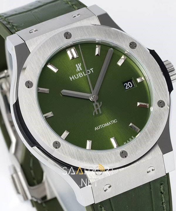 HUBLOT Classic Fusion Green Titanium 38mm super clone eta saat (3)