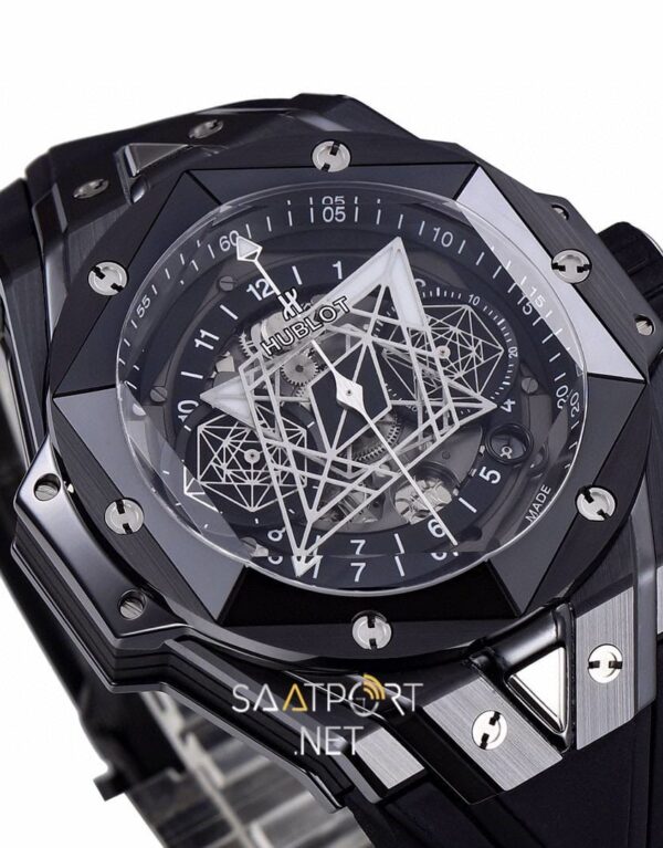 Hublot Big Bang Sang Bleu Black Ceramic 45mm Super Clone Eta (6)