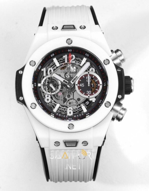 Hublot Big Bang Unico Beyaz Seramik İskelet Kadran Super Clone ETA