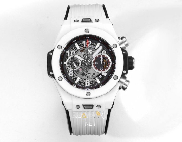 Hublot Big Bang Unico Beyaz Seramik İskelet Kadran Super Clone ETA