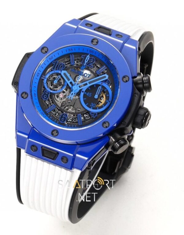 Hublot Big Bang Unico Blue Magic Kauçuk 42mm Super Clone Eta (2)