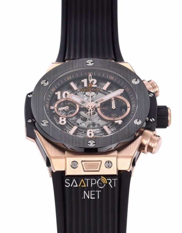 Hublot Big Bang Unico Rose Gold Seramik İskelet Kadran Super Clone ETA (2)