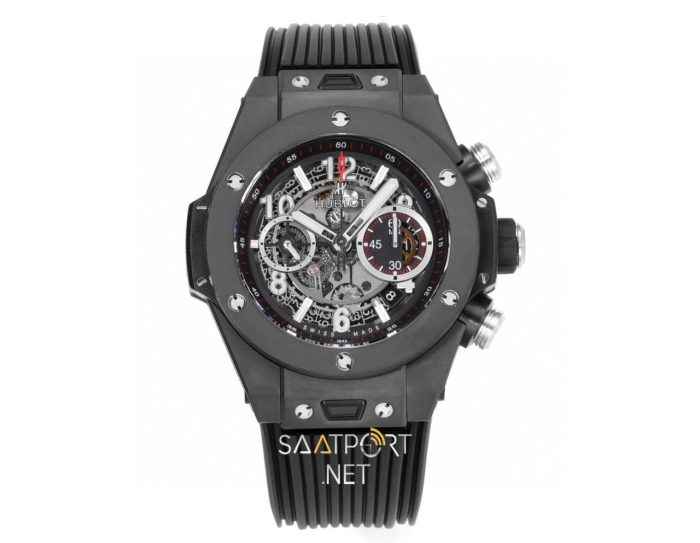 Hublot Big Bang Unico Siyah Seramik İskelet Kadran Super Clone ETA