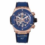 Hublot Big Bang Unico Titanium Gold Blue Super Clone Eta Saat