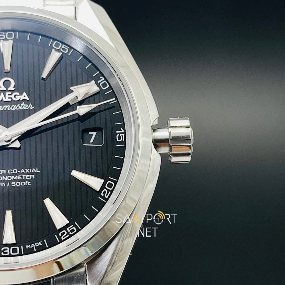 Omega Seamaster Aqua Terra 150M Co‑Axial Master Chronometer 41 mm — Kadran ve Bezel Görünümü