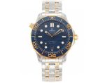 Omega Seamaster Diver 300 M Blue Dial Gold Bezel 42mm Super Clone Eta