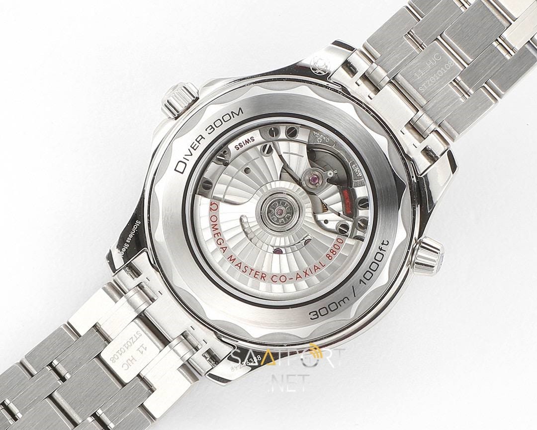 Omega Seamaster Diver 300 M Co‑axial Master Black Super Clon ETA v2 — Kasa Yan Kesit Görünümü