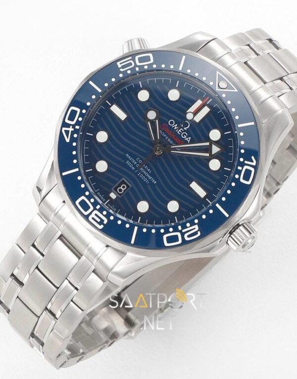 Omega Seamaster Diver 300 M steel blue automatic Super Clone Eta (4)