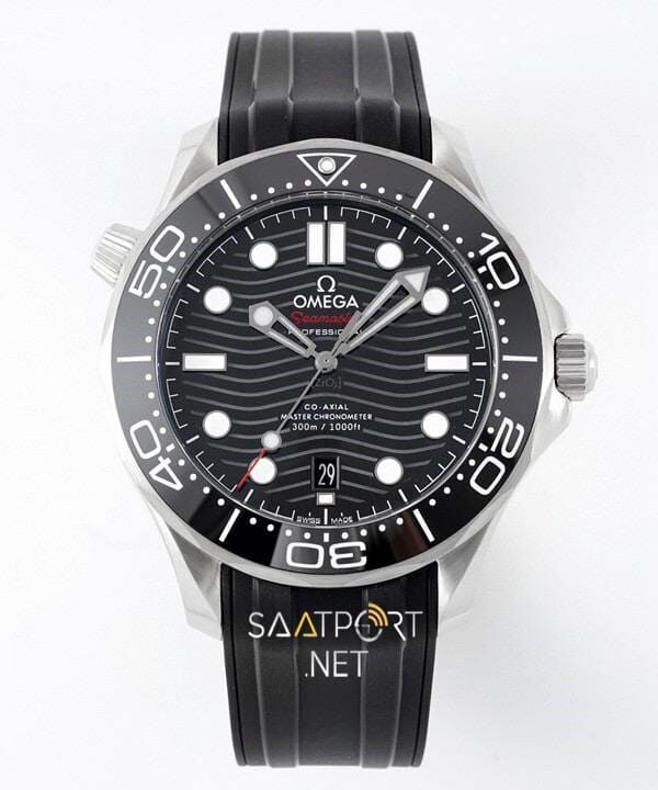 Omega Seamaster Diver 300M Siyah Silikon Kayış Super Clone Eta