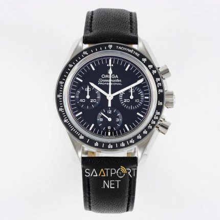 Omega SpeedMaster MoonWatch Siyah Deri Kordon VENUS75 Super Clone Eta