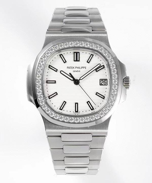 Patek Philippe Nautilus 5711 White Dial Baget Taşlı Super clone eta