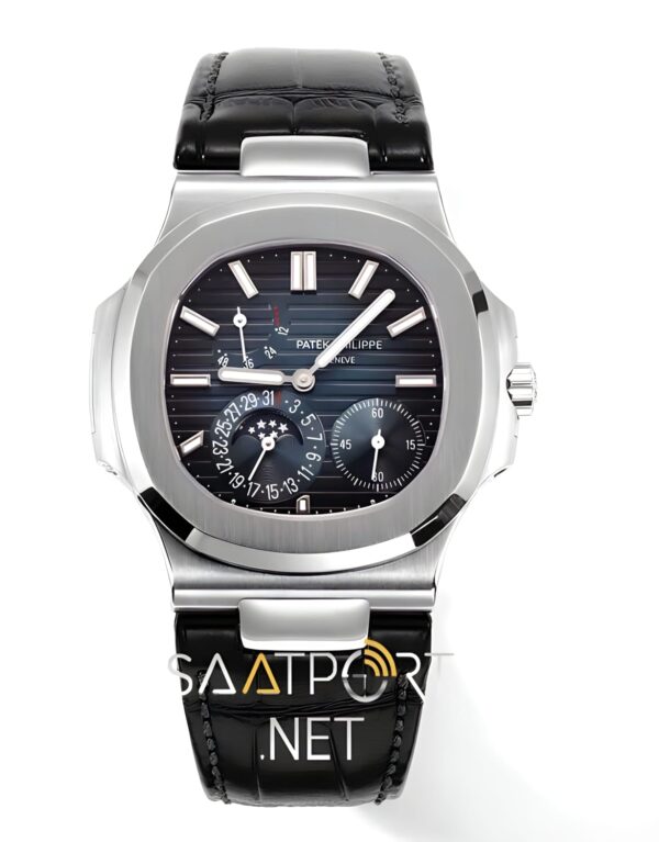 Patek Philippe Nautilus 5712 Mavi Kadran Deri Kordon Super Clone ETA