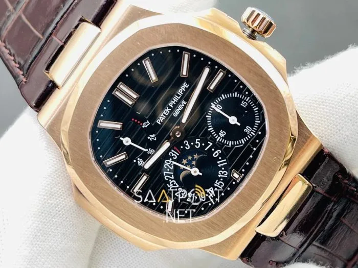 Patek Philippe Nautilus 5712 Rose Deri Kordon Super Clone ETA (1)
