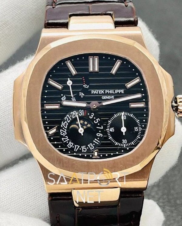 Patek Philippe Nautilus 5712 Rose Deri Kordon Super Clone ETA