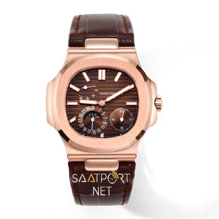 Patek Philippe Nautilus 5712 Rose Gold Deri Kordon Super Clone ETA