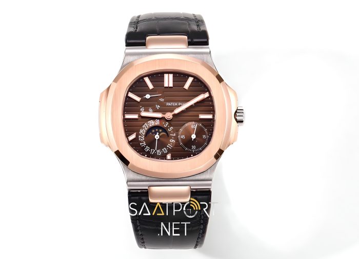 Patek Philippe Nautilus 5712 Two Tone Deri Kordon Super Clone ETA