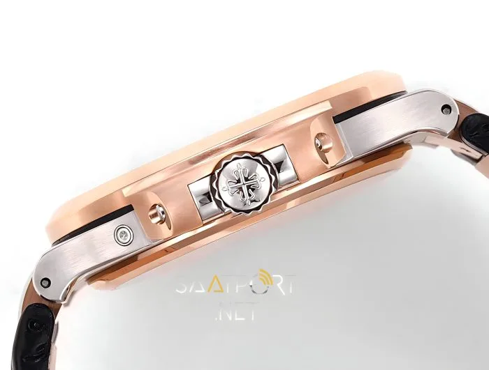 Patek Philippe Nautilus 5712 Two Tone Deri Kordon Super Clone ETA (2)