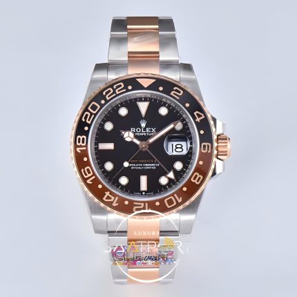 Rolex Gmt Root Beer Rose Gold 3285 Super Clon