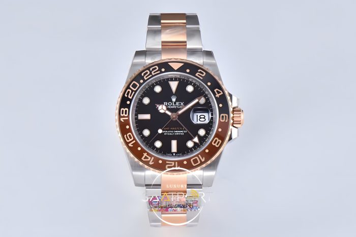 Rolex Gmt Root Beer Rose Gold 3285 Super Clon