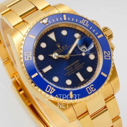 Rolex Submariner 116618LB 18K Altın Kaplama Mavi Kadran Super Clone ETA (3)