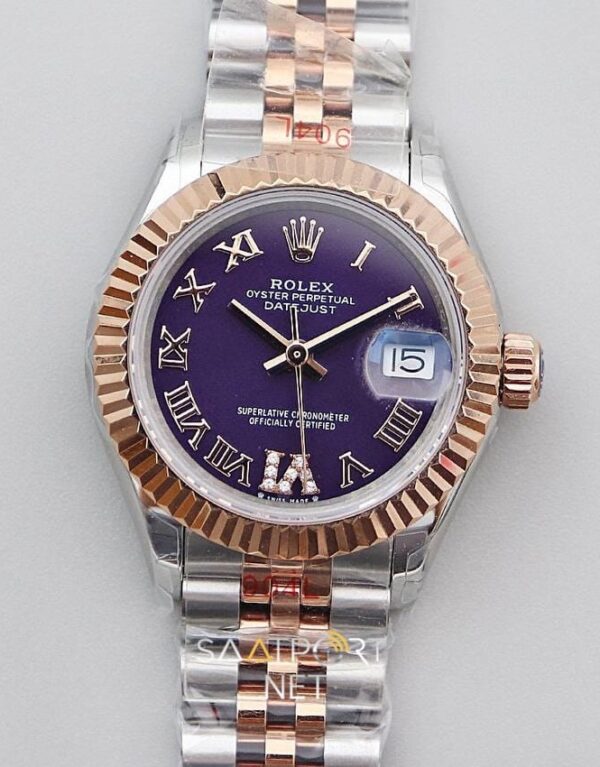 Rolex Date Just 28mm Two Tone Rose Eta Saat