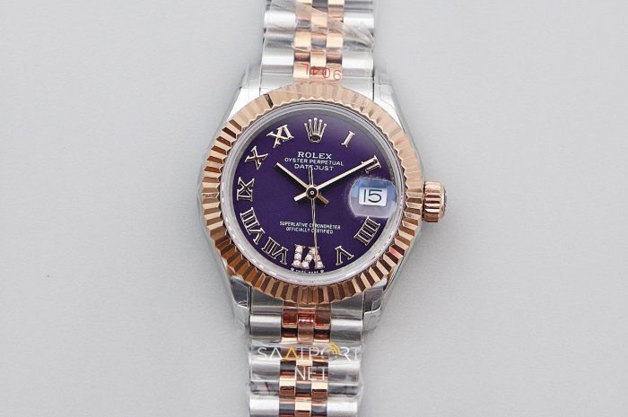 Rolex Date Just 28mm Two Tone Rose Eta Saat