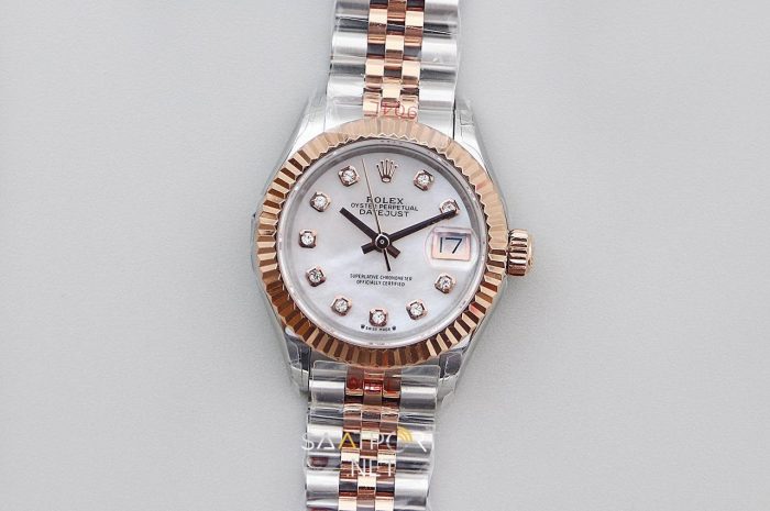 Rolex Date Just 28mm Two Tone Sedef Kadran Eta saat