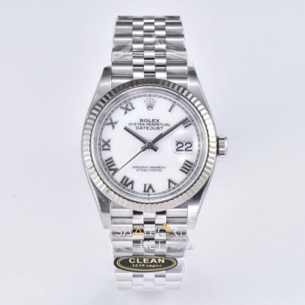 Rolex Datejust 36mm White Roman Dial Super Clone Eta