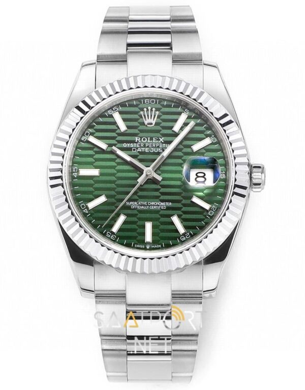 Rolex Datejust 41 Green Fluted Motif Dial Super Clone Eta