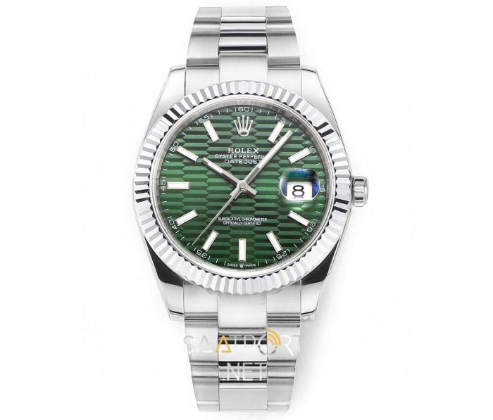 Rolex Datejust 41 Green Fluted Motif Dial Super Clone Eta