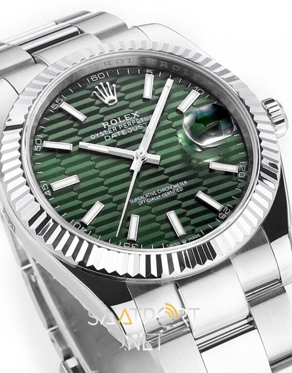 Rolex Datejust 41 Green Fluted Motif Dial Super Clone Eta (2)