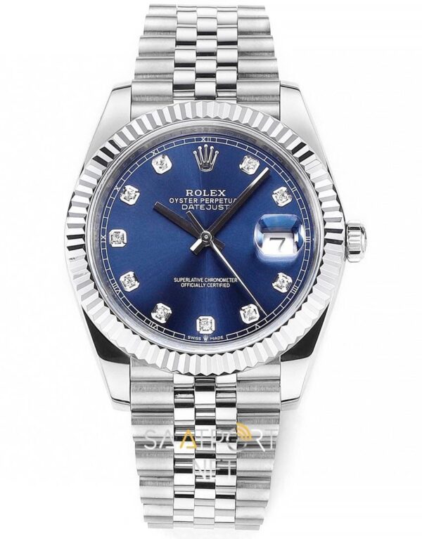 Rolex Datejust 41 mm 126334 Taşlı Mavi Kadran Super Clone eta