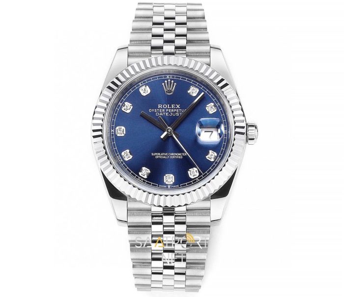 Rolex Datejust 41 mm 126334 Taşlı Mavi Kadran Super Clone eta