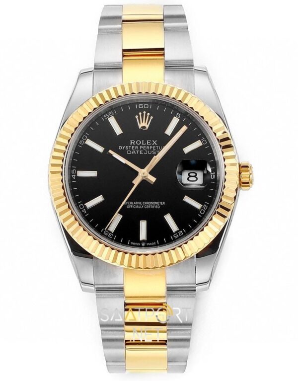 Rolex Datejust 41mm 126333 Two Tone Black Dial Super Clone Eta