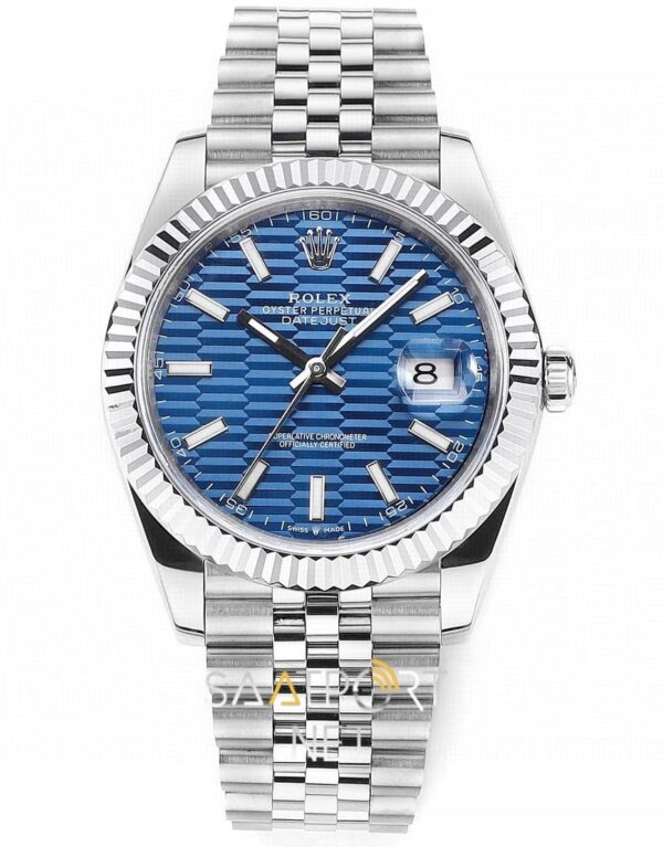 Rolex Datejust 41mm Blue motifli 126334 Super Clone Eta