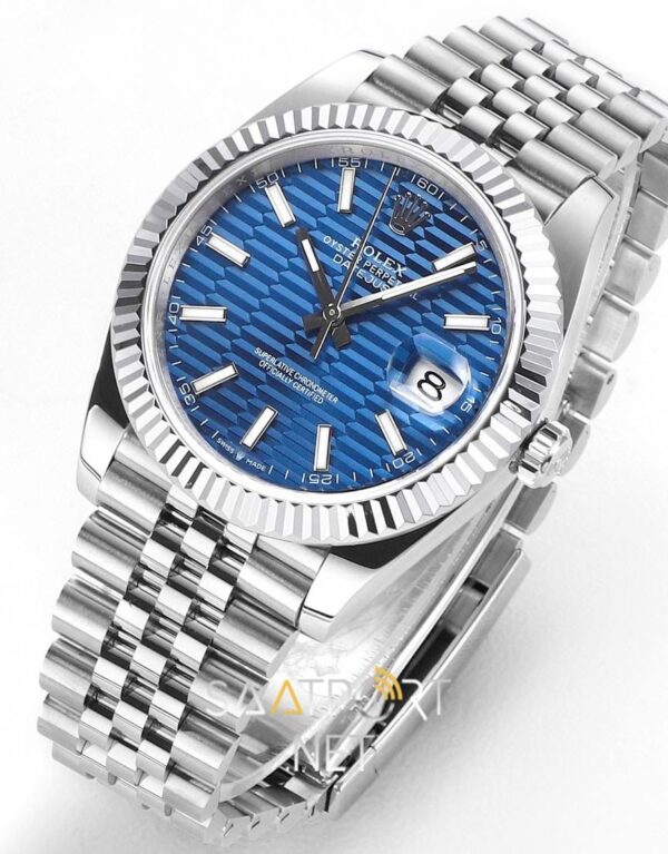 Rolex Datejust 41mm Blue motifli 126334 Super Clone Eta (3)