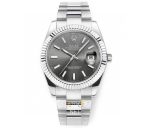 Rolex Datejust 41mm Rhodium Oyster Grey Dial Super Clone eta