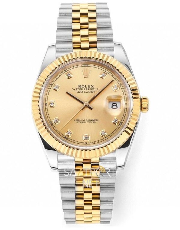 Rolex Datejust 41mm Two Tone Baget Dial 126333 Super Clone Eta