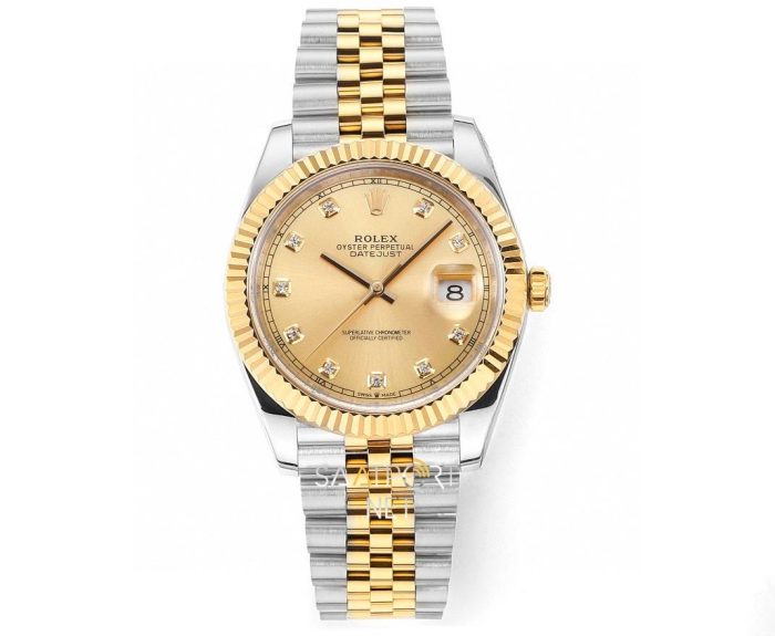 Rolex Datejust 41mm Two Tone Baget Dial 126333 Super Clone Eta