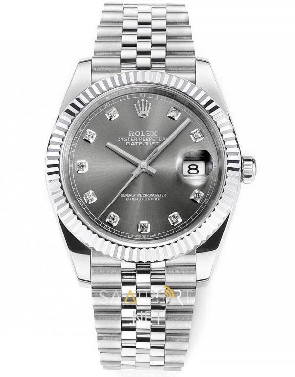 Rolex Datejust II 41mm Taşlı Gri Kadran 116334 Super Clone Eta