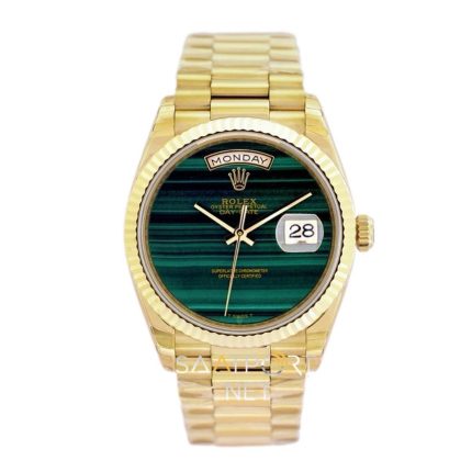 Rolex Day-Date 36mm 128238 Gold Green Dial Super Clone Eta