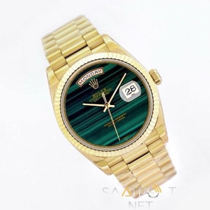 Rolex Day-Date 36mm 128238 Gold Green Dial Super Clone Eta (4)