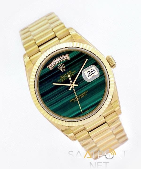 Rolex Day-Date 36mm 128238 Gold Green Dial Super Clone Eta (4)
