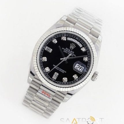 Rolex Day-Date 36mm Black dial baget Super clone eta saat (2)