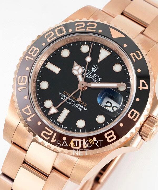 Rolex Gmt Master II Full Rose Gold Root Beer Super Clone eta (4)
