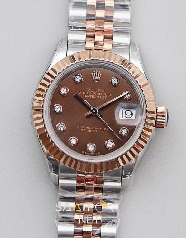 Rolex Lady Datejust 28mm Brown Dial 279171G Eta Saat